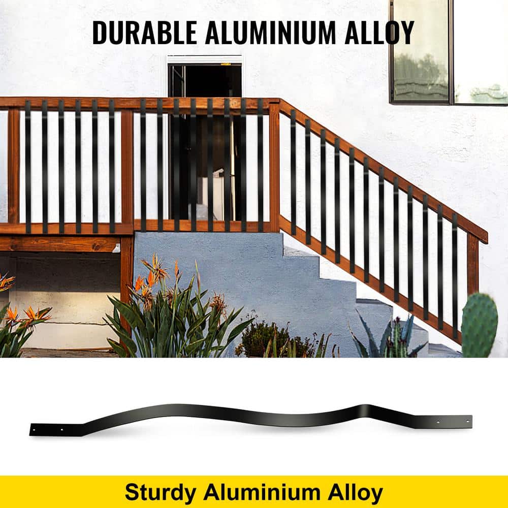VEVOR 29.5 in. x 1 in. Deck Balusters Staircase Baluster Aluminum Alloy Deck Rail Metal Spindles for Outdoor (61-Pack)