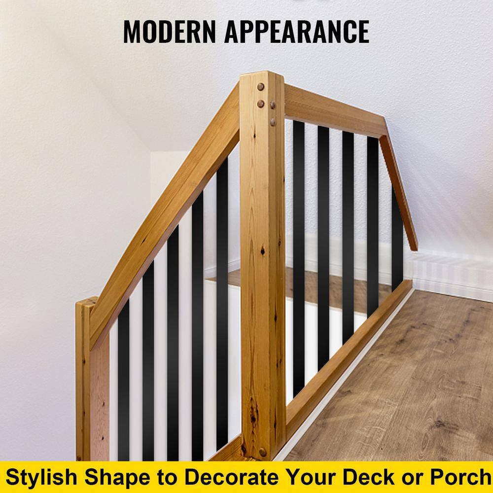 VEVOR 29.5 in .x 1 in. Staircase Deck Balusters with Screws, Aluminum Alloy Deck Railing for Porch,76 Pack Metal Deck Spindles