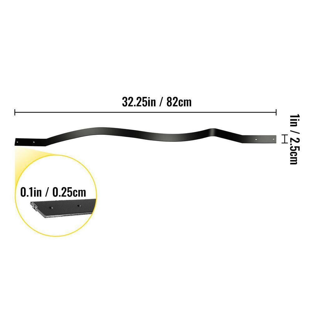 VEVOR 32.25 in. x 1 in. Deck Balusters Staircase Baluster Aluminum Alloy Staircase Baluster Wave Arc Baluster (51-Pack)