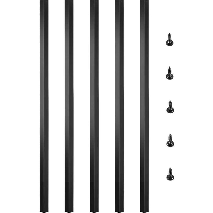 VEVOR 26 in. x 0.75 in. Deck Balusters Staircase Baluster Aluminum Alloy Deck Railing Square Baluster for Outdoor (101-Pack)