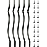 VEVOR 32.25 in. x 1 in. Deck Balusters Staircase Baluster Staircase Iron Baluster Wave Arc Baluster for Outdoor (26-Pack)