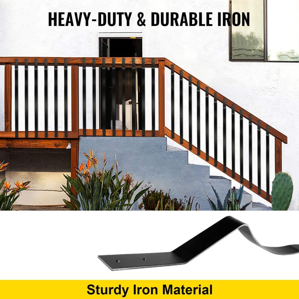 VEVOR 32.25 in. x 1 in. Deck Balusters Staircase Baluster Staircase Iron Baluster Wave Arc Baluster for Outdoor (26-Pack)