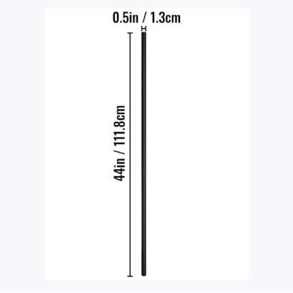 VEVOR 44 in. x 0.5 in. Deck Balusters Staircase Baluster Black Iron Deck Railing Square Baluster for Outdoor (16-Pack)