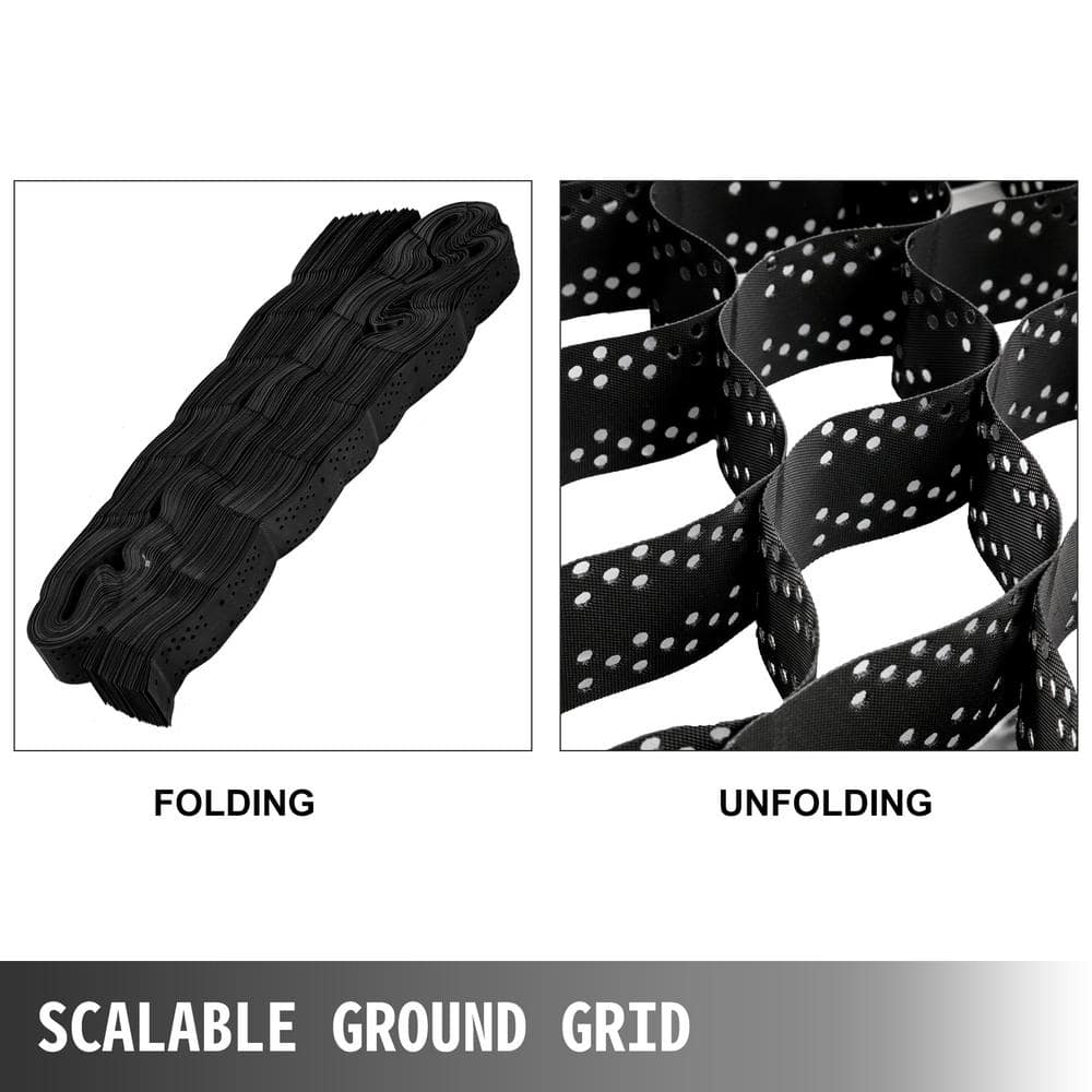 VEVOR Grass Grids 9 ft. x 17 ft. x 4 in. Geo Grid Driveway 153 sq. ft. Ground Pavers for Landscaping