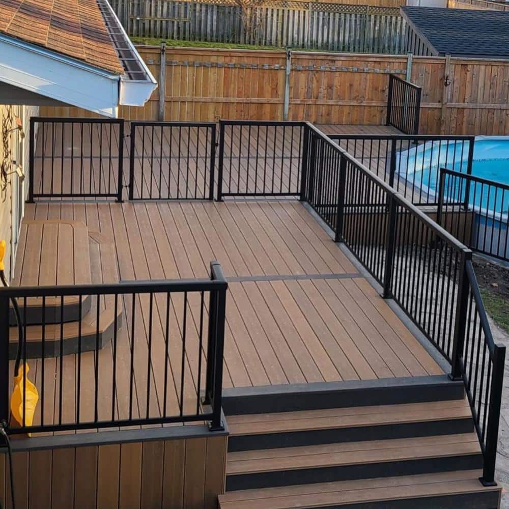 Vista Railing Systems Inc Vista Railing Systems 42 in. x 48 in. Powder Coated Aluminum Wide Gate with Straight Picket - Black PB7480XB