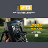 VOSKER Solar Powered Wireless 4G LTE Cellular Outdoor Bullet Security Camera with Rechargeable Battery