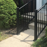 Weatherables Stanford 2.5 in. x 2.5 in. x 44 in. Textured Black Aluminum Post Kit