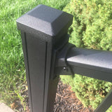 Weatherables Stanford 2.5 in. x 2.5 in. x 44 in. Textured Black Aluminum Post Kit
