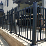 Weatherables Stanford 2.5 in. x 2.5 in. x 44 in. Textured Black Aluminum Post Kit