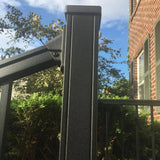 Weatherables Stanford 2.5 in. x 2.5 in. x 44 in. Textured Black Aluminum Post Kit