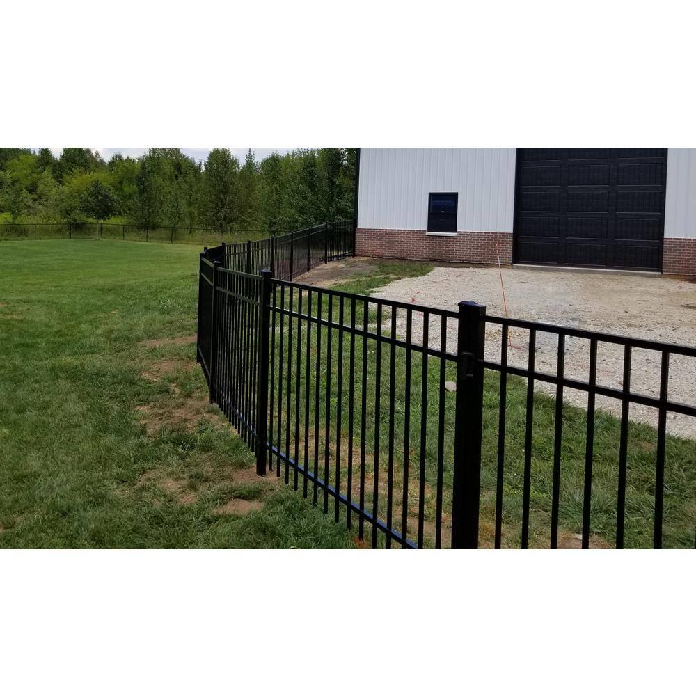 Weatherables Cypress 2 in. x 2 in. x 7 ft. Black Aluminum Blank Post