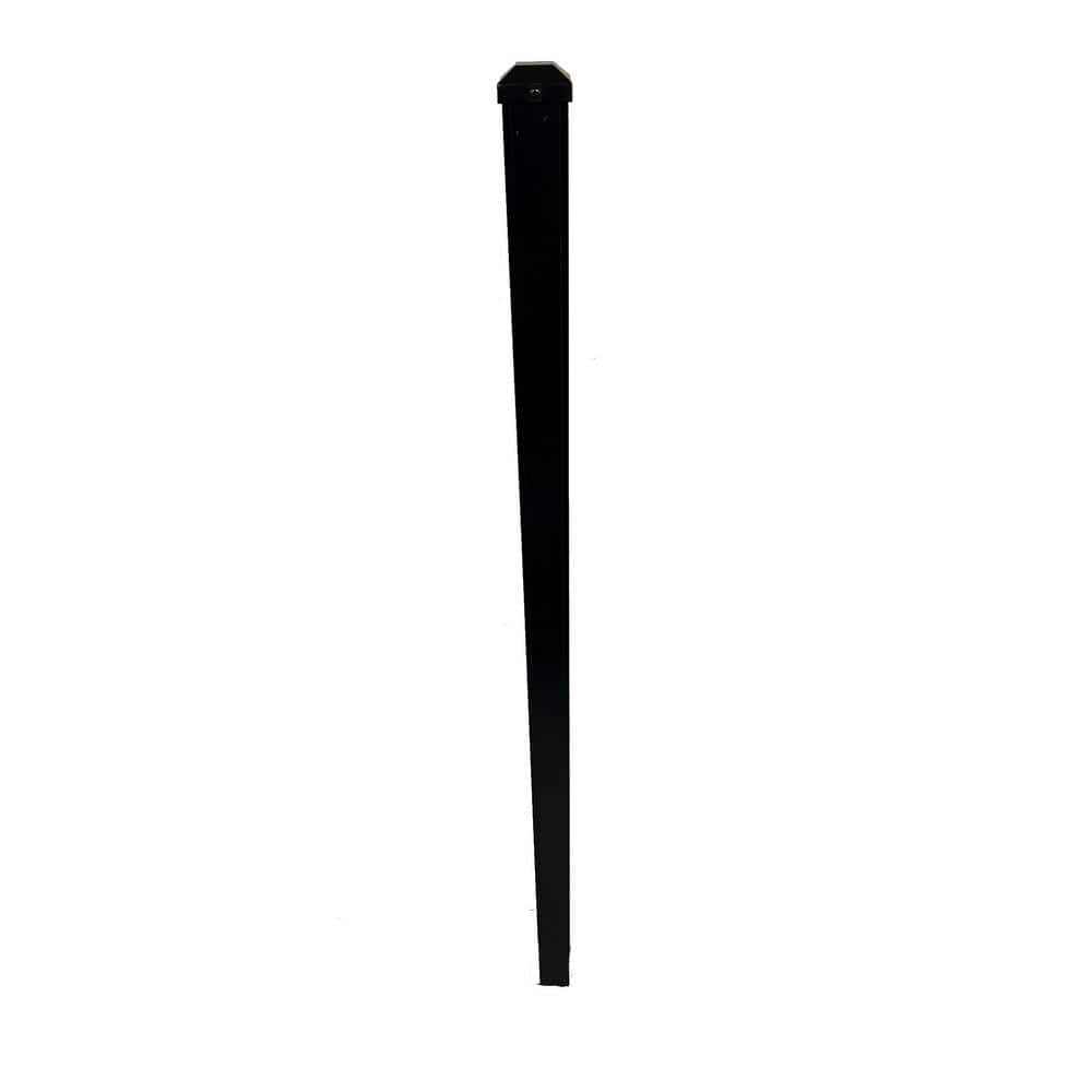 Weatherables Cypress 2 in. x 2 in. x 7 ft. Black Aluminum Blank Post