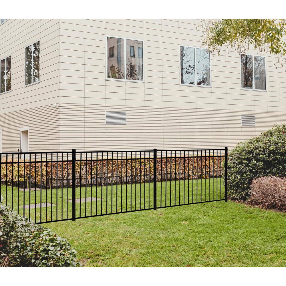 Weatherables Cypress 2 in. x 2 in. x 7 ft. Black Aluminum Blank Post