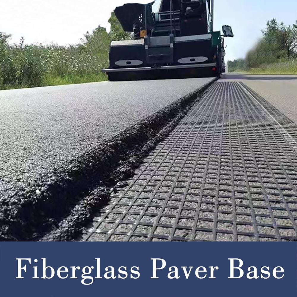 Wellco 3.9 ft. x 164 ft. x 0.2 in. 50KN Biaxial Geogrid Black Fiberglass Paver Base for Landscaping, Sheds, Pathway, Patios