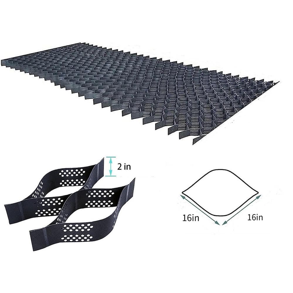 Wellco 10 ft. x 26 ft. x 2 in. L Series Plastic Ground Geo Grid Driveway Ground Pavers Geocell