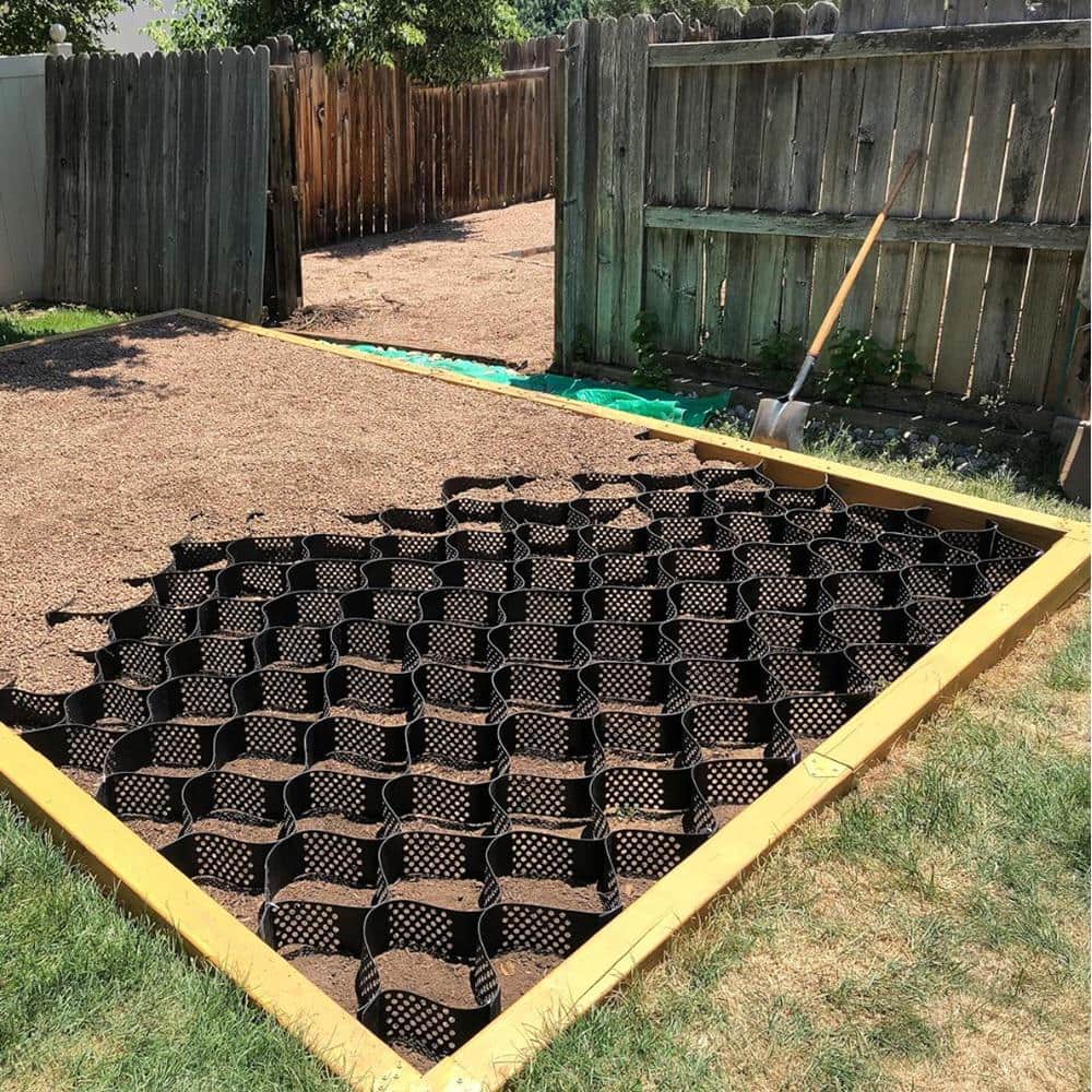 Wellco 10 ft. x 26 ft. x 2 in. L Series Plastic Ground Geo Grid Driveway Ground Pavers Geocell