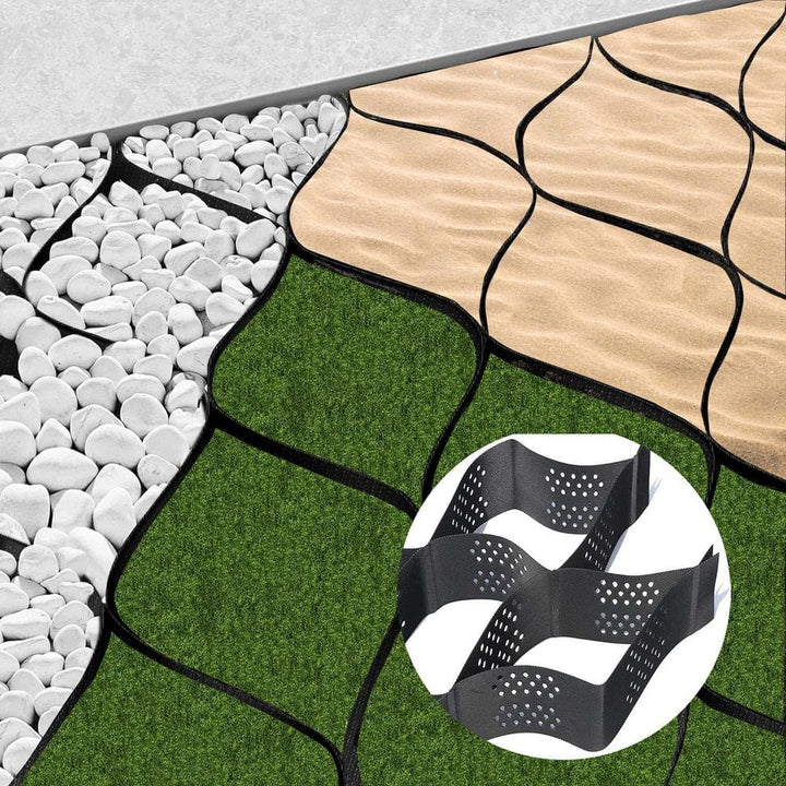 Wellco 3.3 ft. x 16.5 ft. x 6 in. L Series Plastic Ground Geo Grid Driveway Ground Pavers Geocell