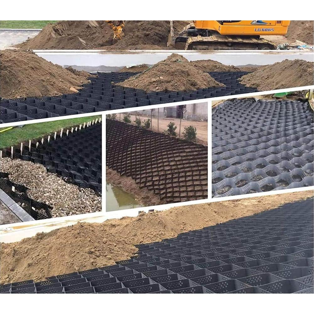 Wellco 6.5 ft. x 33 ft. x 2 in. L Series Plastic Ground Geo Grid Driveway Ground Pavers Geocell