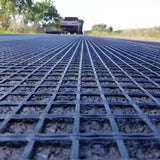 Wellco 4.9 ft. W x 98.4 ft. L x 0.2 in. H 80KN Biaxial Geogrid Black Plastic Paver Base for Landscaping, Sheds