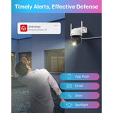 ZOSI 360-Degree PTZ 4 MP 2.5K Wi-Fi Outdoor Wireless Home Security Camera, AI Person Vehicle Detection, Color Night Vision
