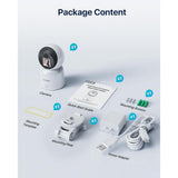 ZOSI 4K 8MP Plug-in Smart Home Security Camera Indoor, 360° PT Baby/Pet Monitor, One-Touch Call, 2-Way Video, 2.4/5GHz