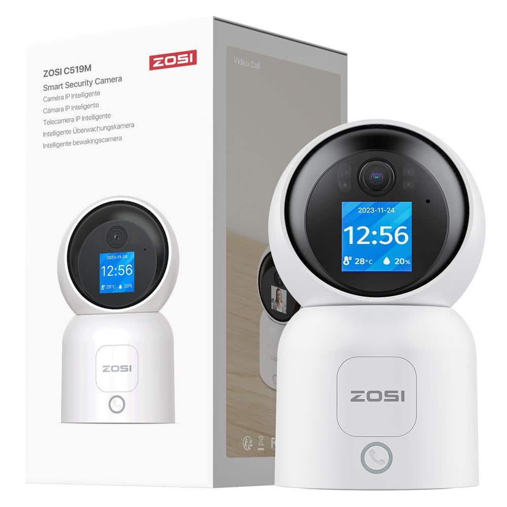 ZOSI 4K 8MP Plug-in Smart Home Security Camera Indoor, 360° PT Baby/Pet Monitor, One-Touch Call, 2-Way Video, 2.4/5GHz
