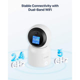 ZOSI 4K 8MP Plug-in Smart Home Security Camera Indoor, 360° PT Baby/Pet Monitor, One-Touch Call, 2-Way Video, 2.4/5GHz