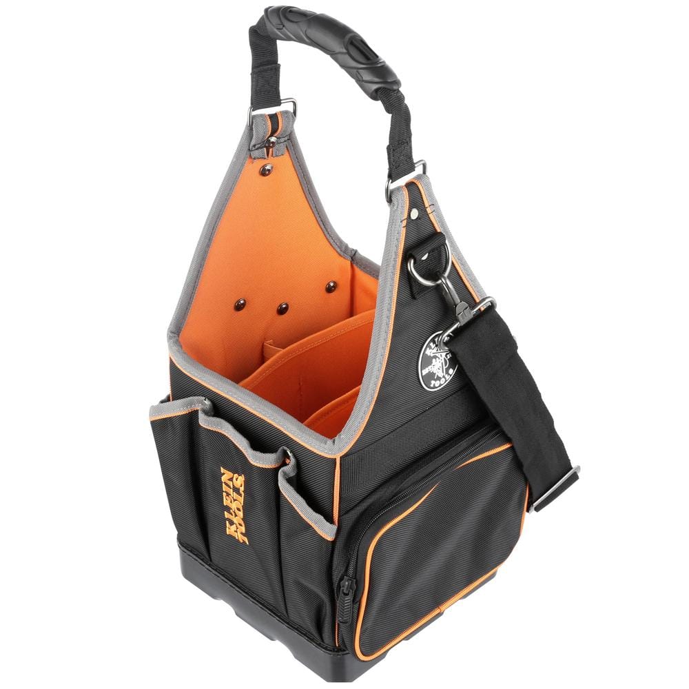 Klein Tools Tradesman Pro Tool Tote, 20-Pocket Tool Bag, 8-Inch, 8.75 x 8.75 x 17 in, 1680D Ballistic Polyester