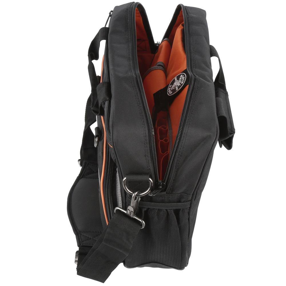Klein Tools Tradesman Pro Tech Tool Bag with Laptop Pocket, 22 Pockets, 16 in (Model 55455M)