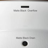 WOODBRIDGE Piscataway 67 in. Acrylic FlatBottom Double-Ended Freestanding Bathtub with Matte Black Overflow and Drain, Black