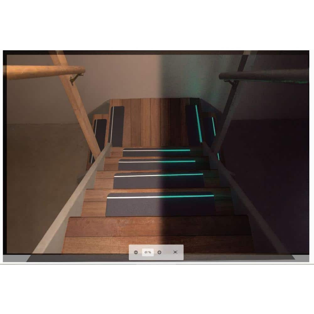 Handi Treads 6 in. x24 in. GritTreads Adhesive Treads, Black with Glow Stripe (4-Pack)