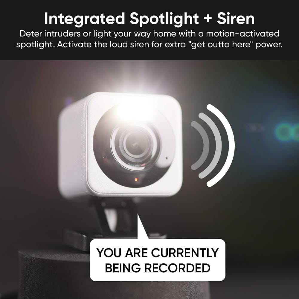 Wyze Cam v4 Wi-Fi 2.5K QHD Indoor/Outdoor Plug-In Smart Home Security Camera, Color Night Vision, 2-Way Audio (Black)