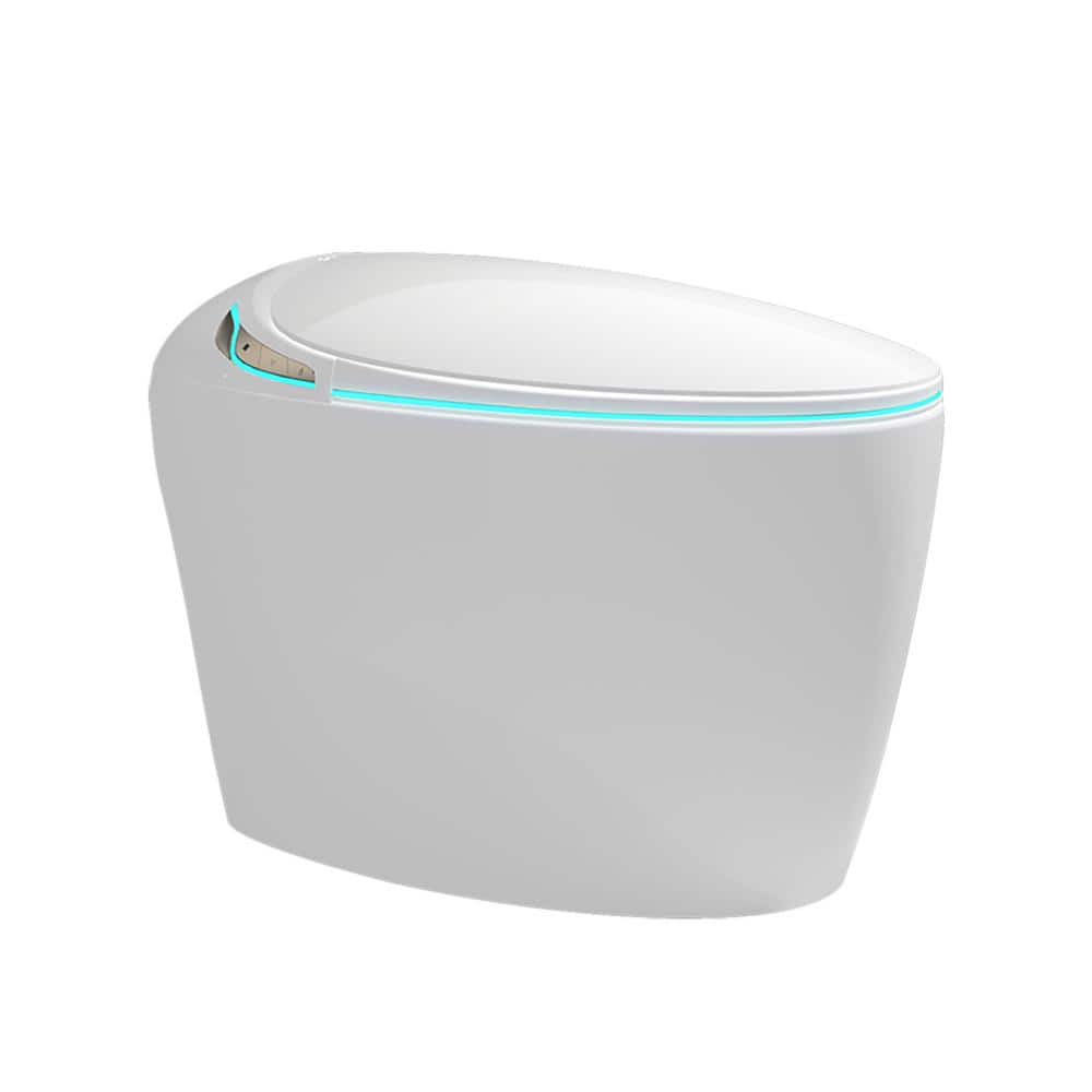 YSQCAR Elongated Smart Bidet Toilet, Black - Heated Seat & Warm Air Dryer