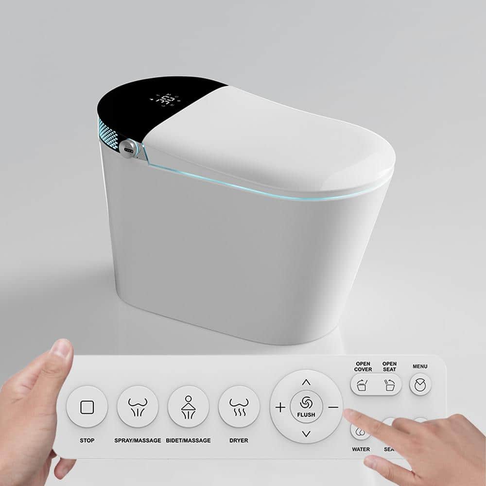 Yulika DJ-G5 Smart Toilet with Heated Bidet Seat, Warm Water Sprayer, and Remote Control