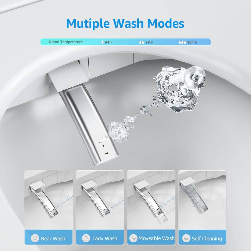 Yulika DJ-G5 Smart Toilet with Heated Bidet Seat, Warm Water Sprayer, and Remote Control