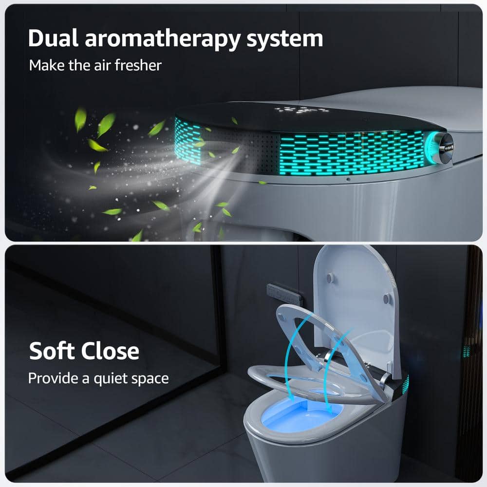 Yulika DJ-G5 Smart Toilet with Heated Bidet Seat, Warm Water Sprayer, and Remote Control