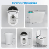 Yulika DJ-G5 Smart Toilet with Heated Bidet Seat, Warm Water Sprayer, and Remote Control
