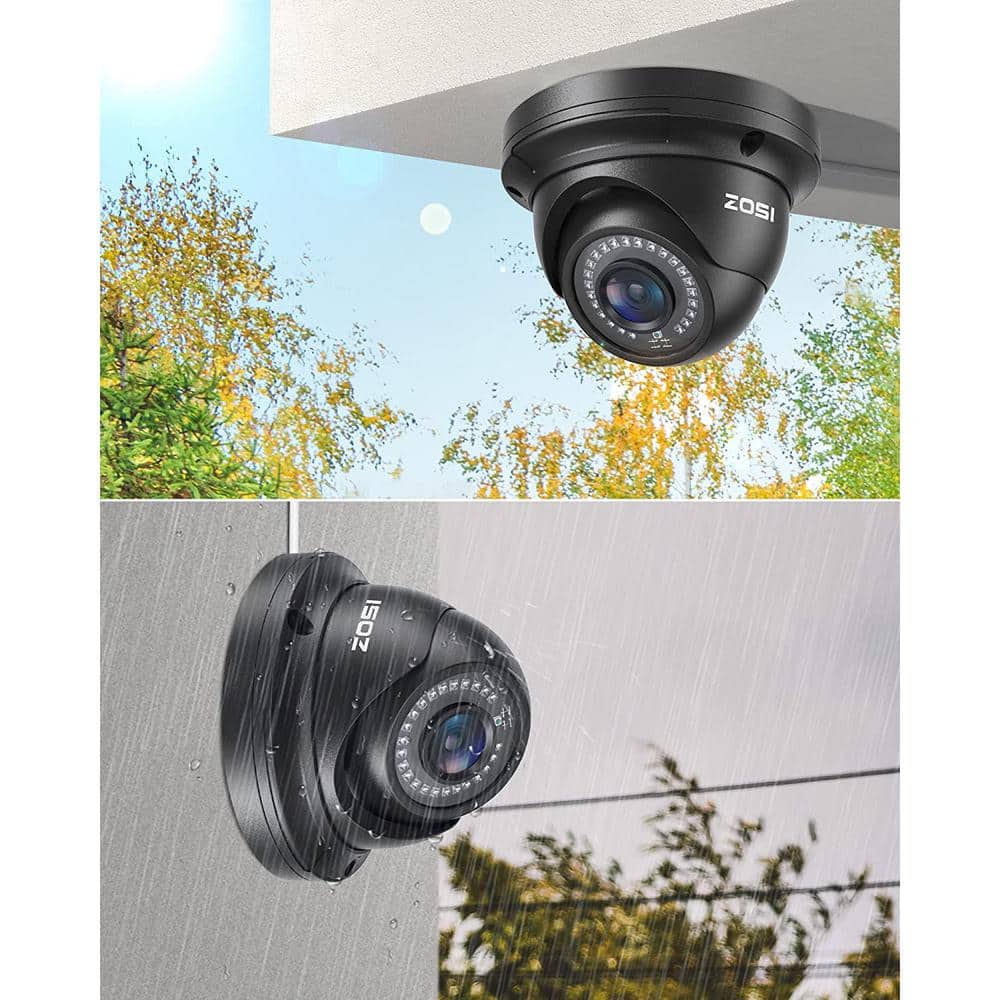 ZOSI ZM4295E 5MP Wired PoE Add-On IP Security Camera, 80 ft. Night Vision, Only Work with Same Brand NVR Model