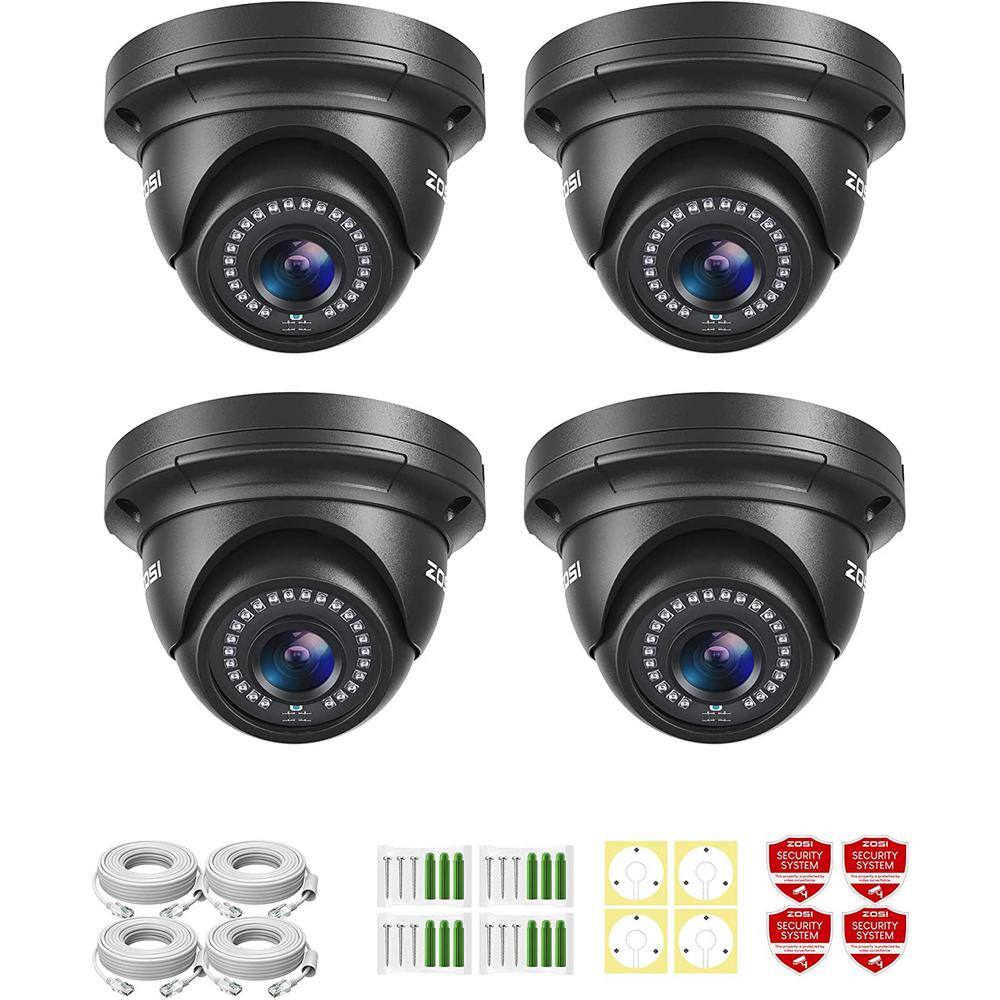 ZOSI ZM4295E 5MP Wired PoE Add-On IP Security Camera, 80 ft. Night Vision, Only Work with Same Brand NVR Model