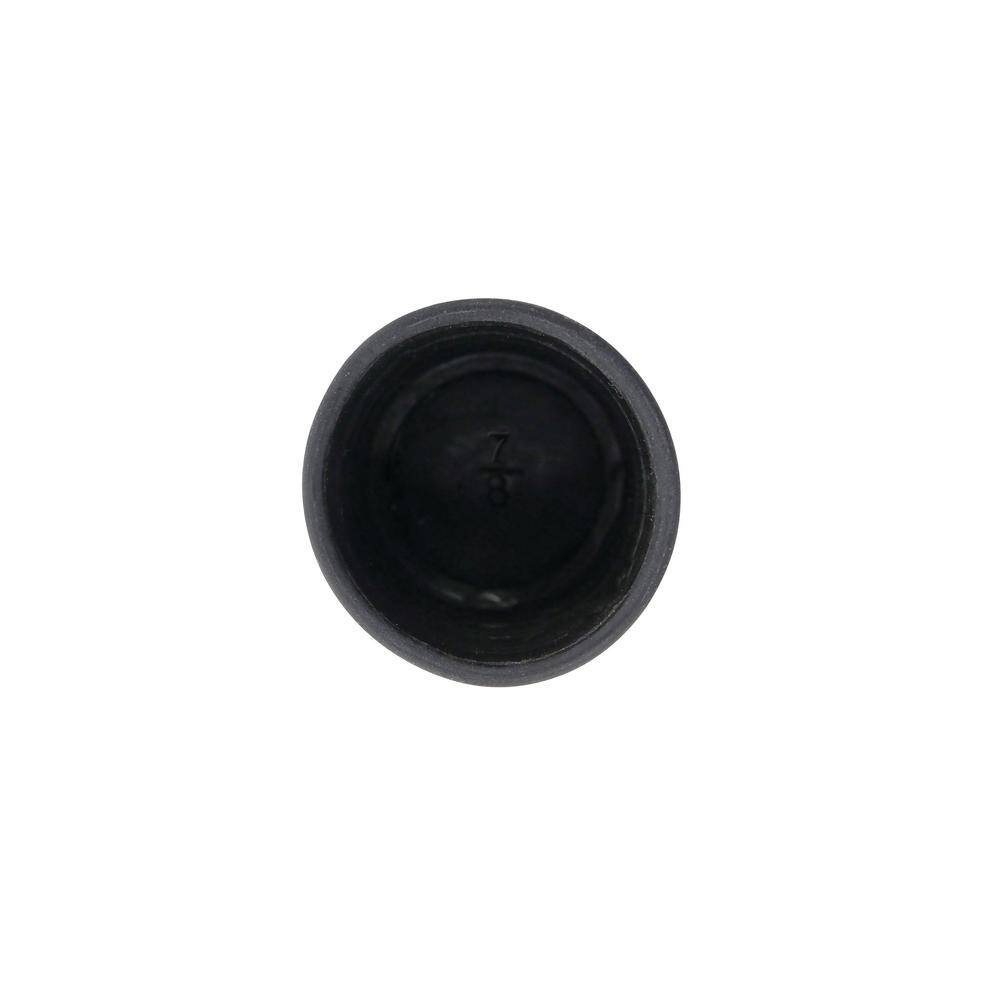 Everbilt 7/8 in. Black Rubber Leg Tips, Anti-Skid Furniture Floor Protectors (4-Pack)