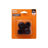 Everbilt 7/8 in. Black Rubber Leg Tips, Anti-Skid Furniture Floor Protectors (4-Pack)