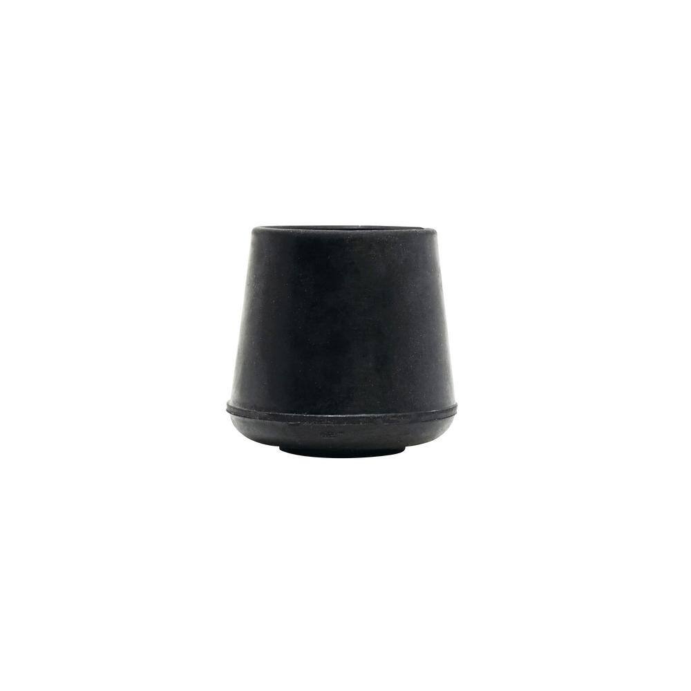 Everbilt 7/8 in. Black Rubber Leg Tips, Anti-Skid Furniture Floor Protectors (4-Pack)