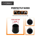 Everbilt 1 in. Black Rubber Leg Tips (4-Pack)