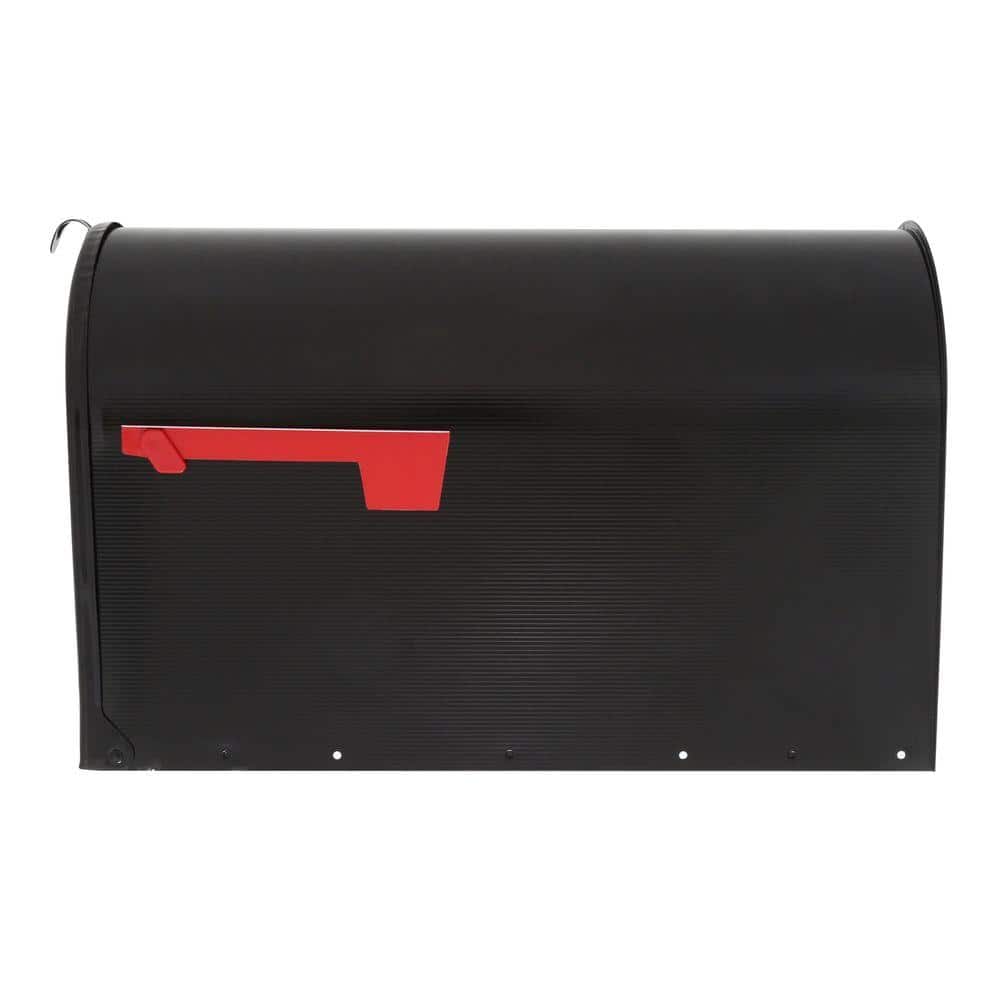 Stanley Extra Large Steel Post-Mount Mailbox, Black