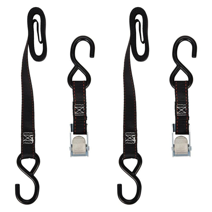 Keeper 1 in. x 6 ft. 400 lbs Motorcycle Cam Buckle Tie-Down, 2-Pack