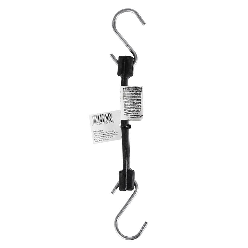Keeper 10 in. EPDM Rubber Strap with Steel S-Hooks
