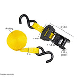 Stanley 1 in. x 14 ft. Ratchet Straps, 3,000 lbs Break Strength, 4-Pack