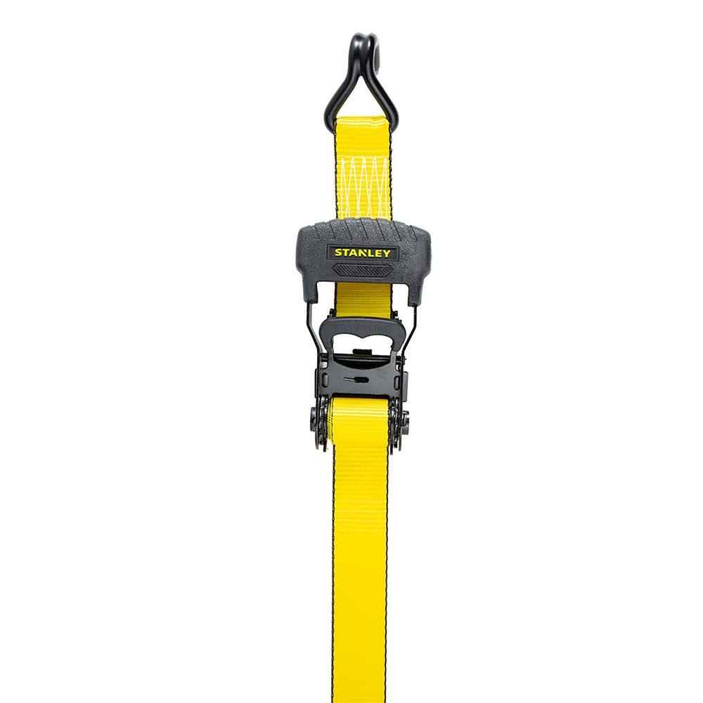STANLEY 1.5 in. x 16 ft. Ratchet Straps, 3,300 lbs Break Strength, 2-Pack