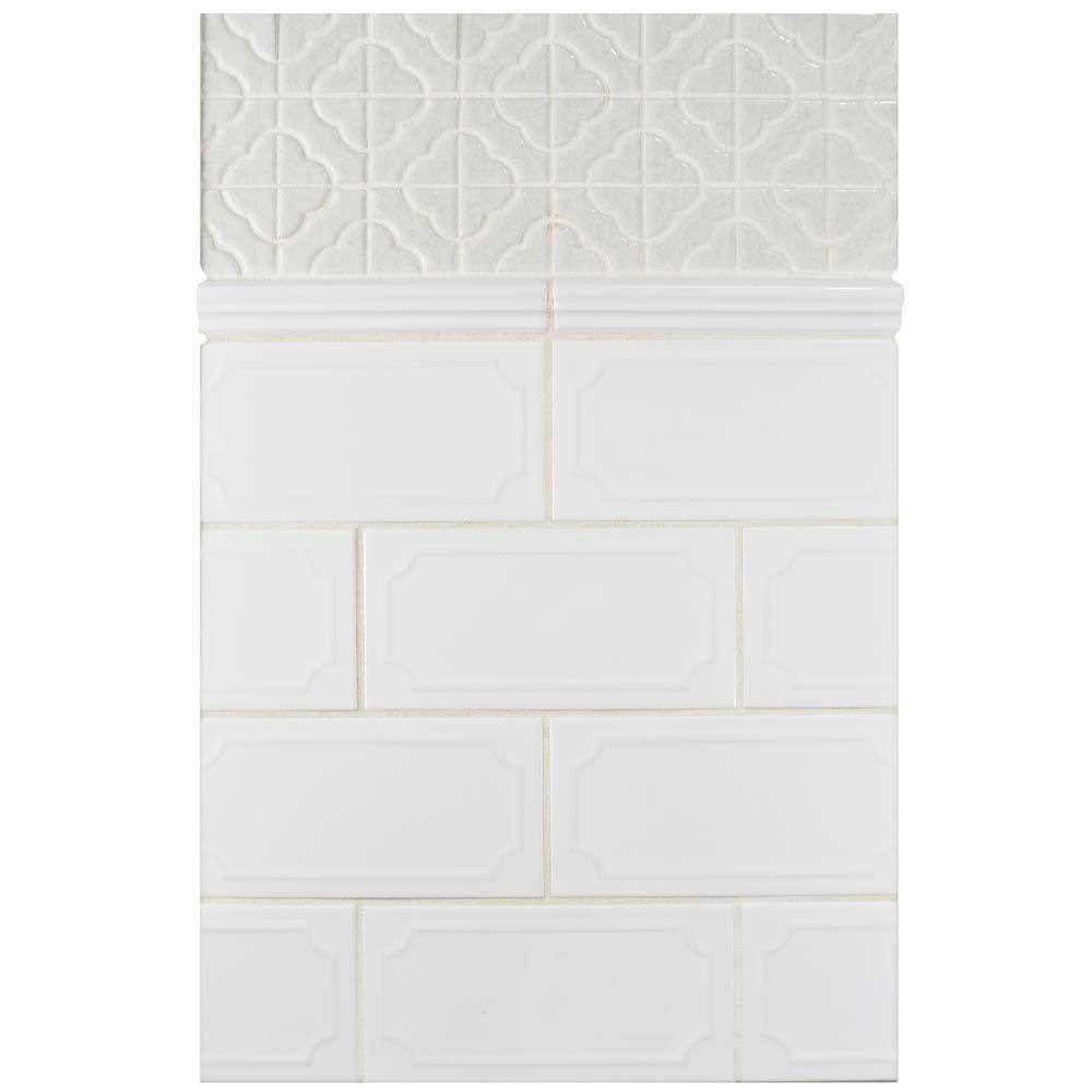 Merola Tile Santorini Blanco 4 in. x 7-7/8 in. Ceramic Subway Wall Tile (12 sq. ft. / case)
