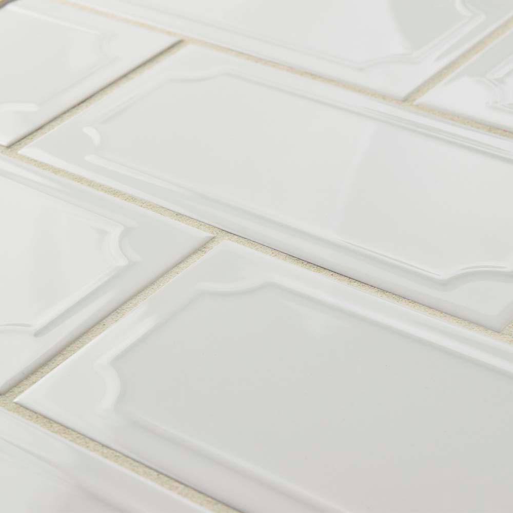 Merola Tile Santorini Blanco 4 in. x 7-7/8 in. Ceramic Subway Wall Tile (12 sq. ft. / case)
